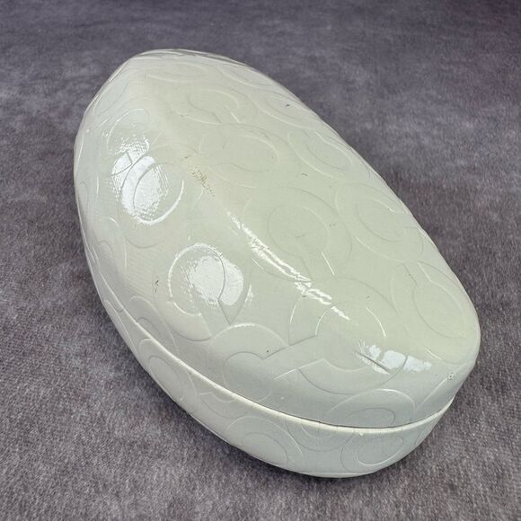 Coach White Embossed Clamshell Case Sunglasses - Picture 2 of 7